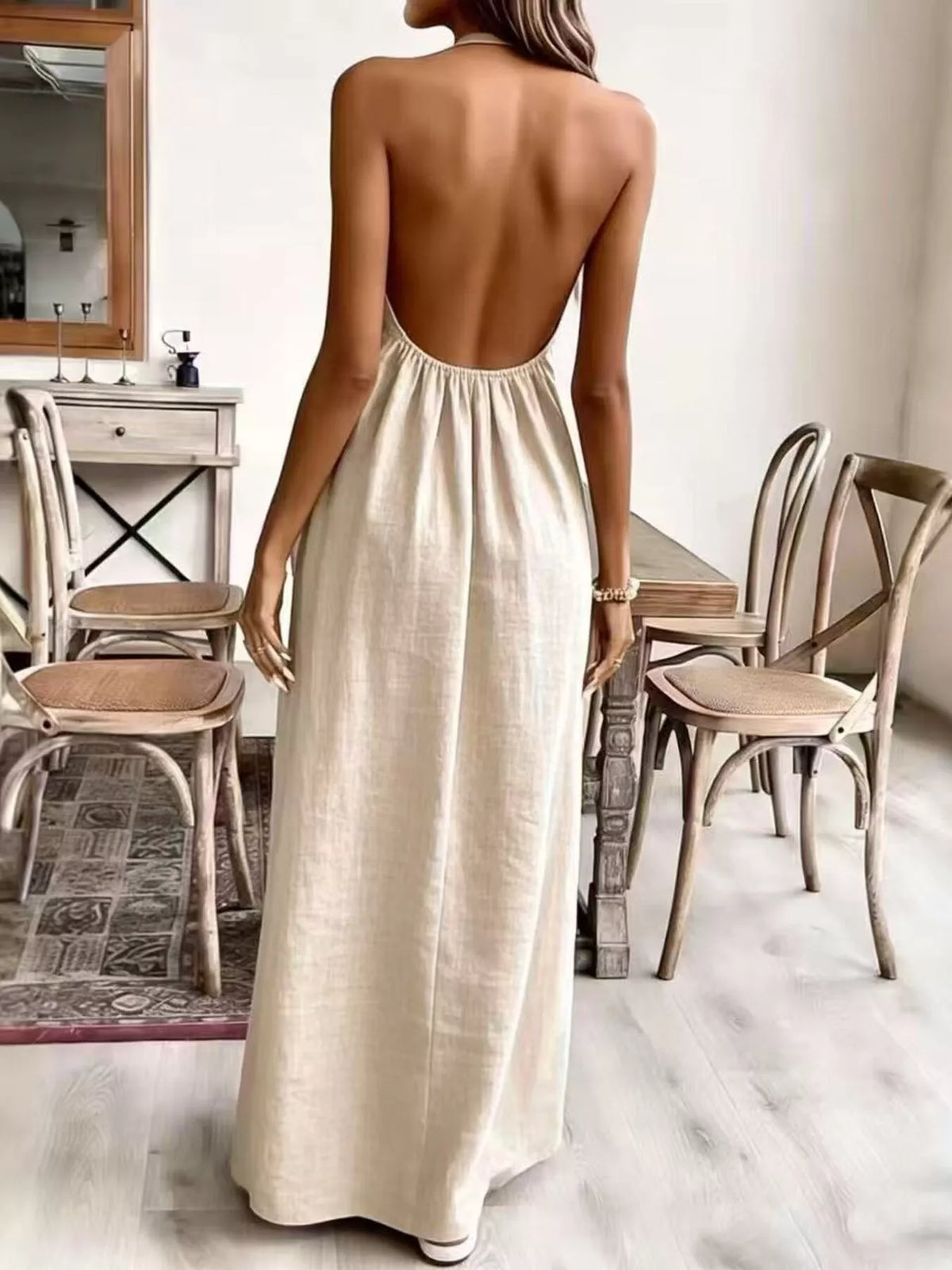 Halter Neck Maxi Dress (2)