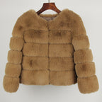 Fox Faux Fur Coat variant CJYD190238401AZ|CJYD190238402BY|CJYD190238403CX|CJYD190238404DW|CJYD190238405EV