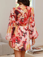 Surplice Long Sleeve Tie Waist Dress (8)