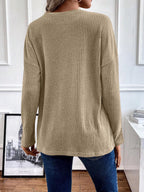 Button-detail Dropped Shoulder Top (2)
