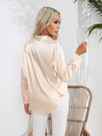 Collared Neck Buttoned Long Sleeve Shirt (24)