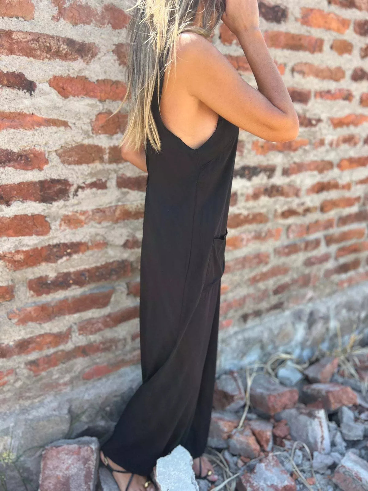 Full Size Button-front Wide Leg Jumpsuit Plus (10)