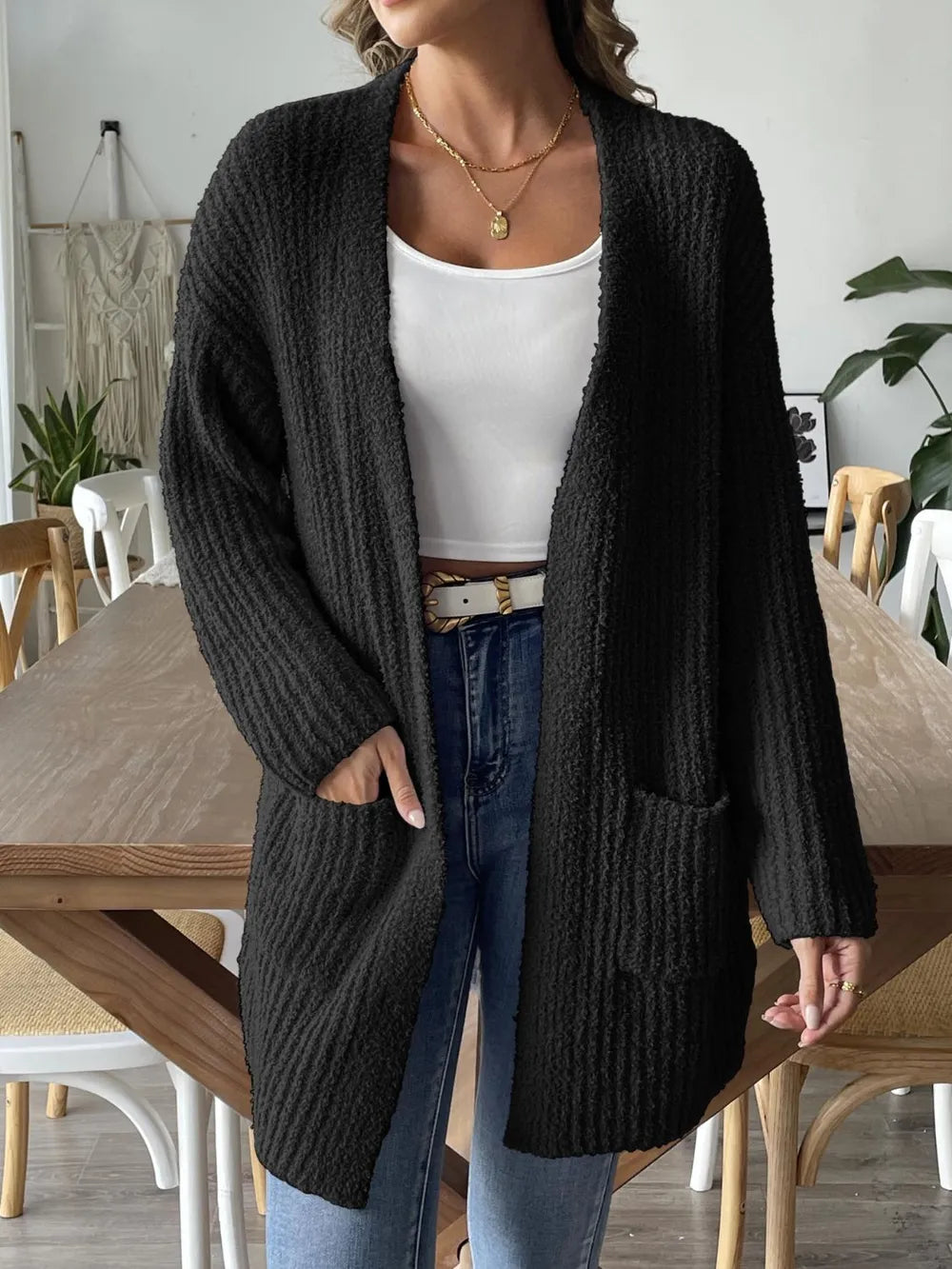 Open Front Long Sleeve Cardigan (9)