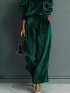 Velvet Long Sleeve Wide-leg Set (6)