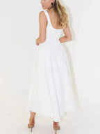 Square Neck Sleeveless Midi Dress (3)