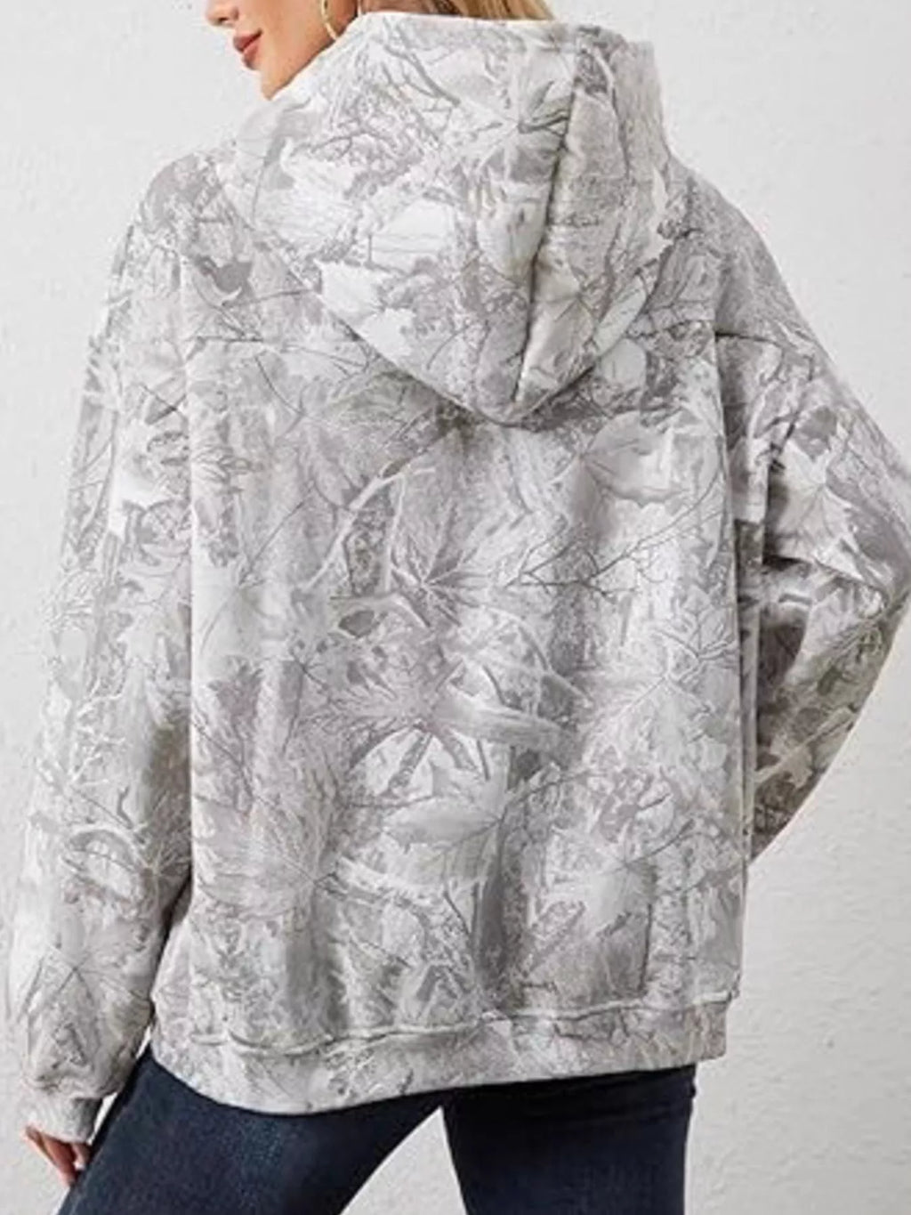 Full Size Kangaroo Pocket Long Sleeve Hoodie Plus (4)