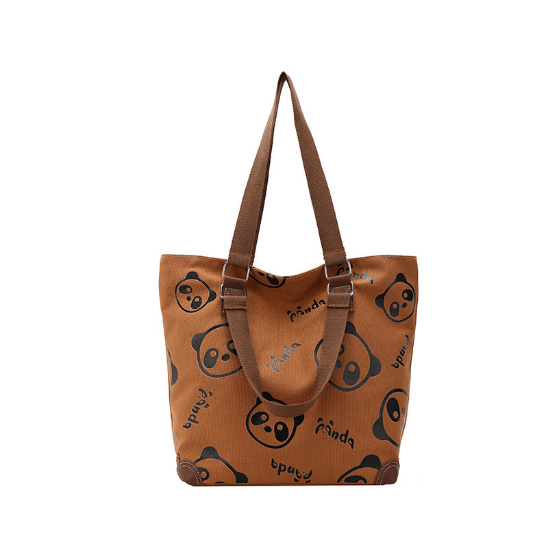 Cute Panda Canvas Bag Cartoon Casual Shoulder photo 6