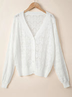 Openwork Button Up Cardigan (13)