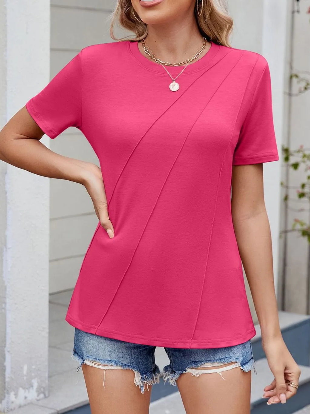 Round Neck Short Sleeve T-shirt (30)