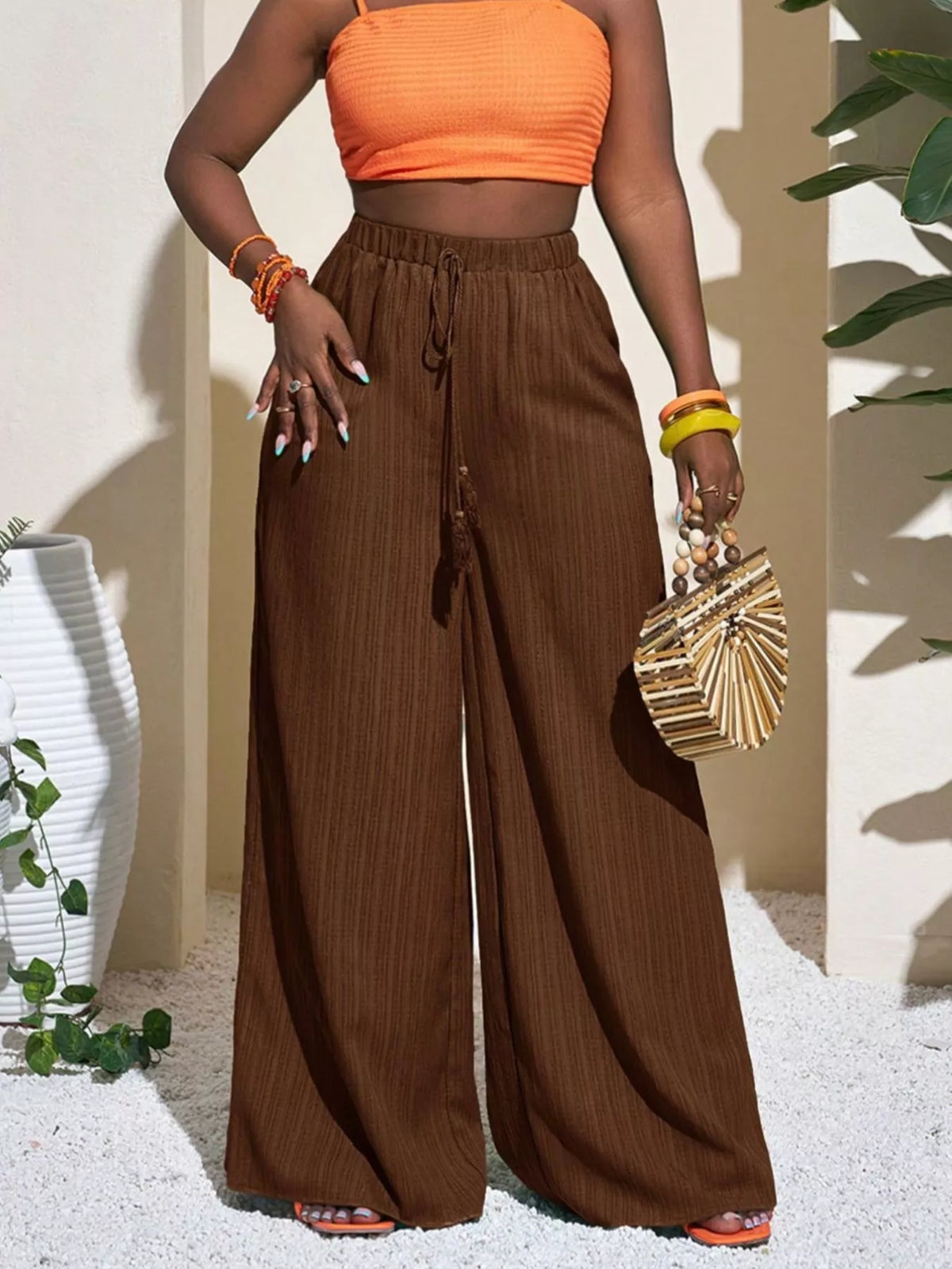 Wide-leg Pants Drawstring (9)