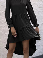 High-low Flounce Sleeve Dress (9)