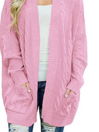 Chunky Knit Open Front Cardigan (20)