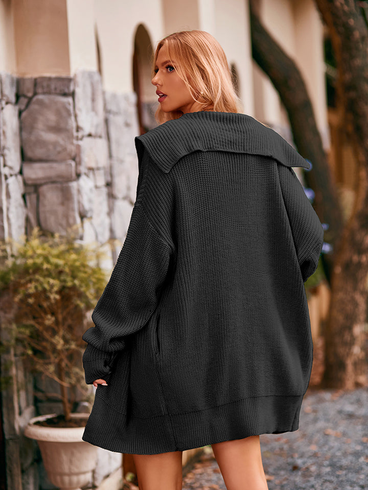 Dropped Shoulder Long Sleeve Cardigan (7)