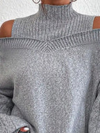 Cold Shoulder Turtleneck Sweater (8)