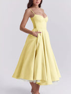 Sweetheart Neck A-line Midi Dress (34)