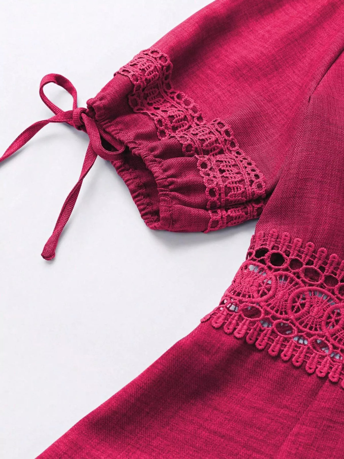 Lace Detail V-neck Mini Dress (23)