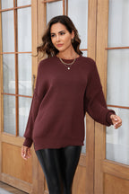 Round Neck Long Sleeve Sweater (17)