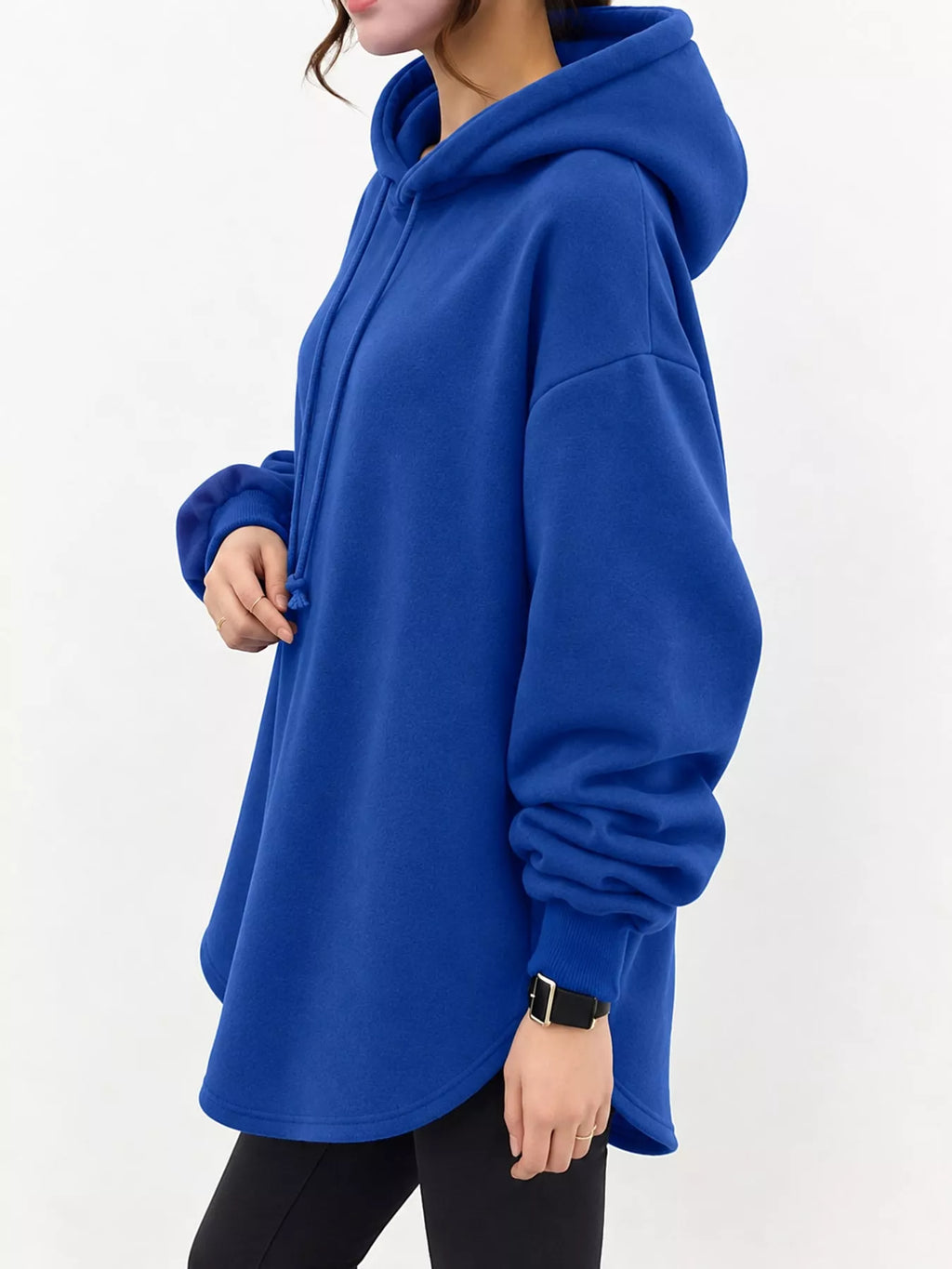 Full Size Drawstring Dropped Shoulder Hoodie Plus (11)