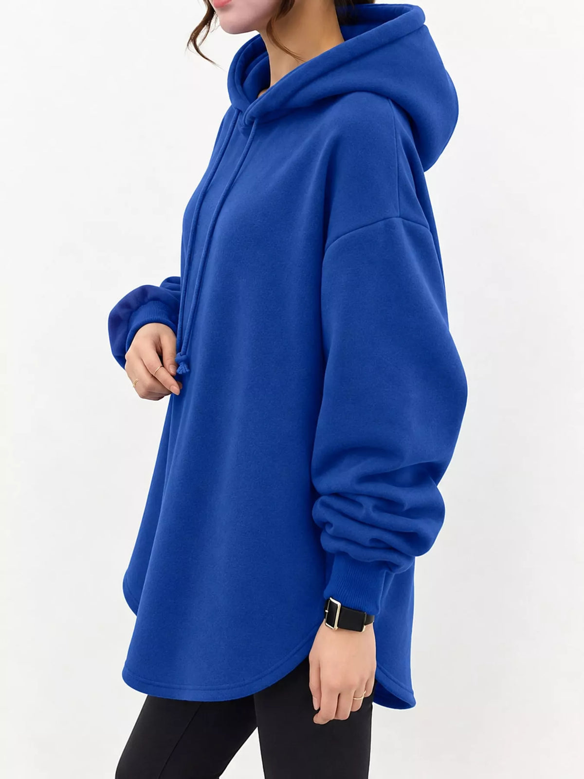 Full Size Drawstring Dropped Shoulder Hoodie Plus (11)