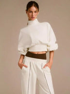 Turtleneck Dropped Shoulder Sweatshirt (6)