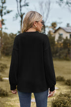 V-neck Dropped Shoulder Blouse (12)