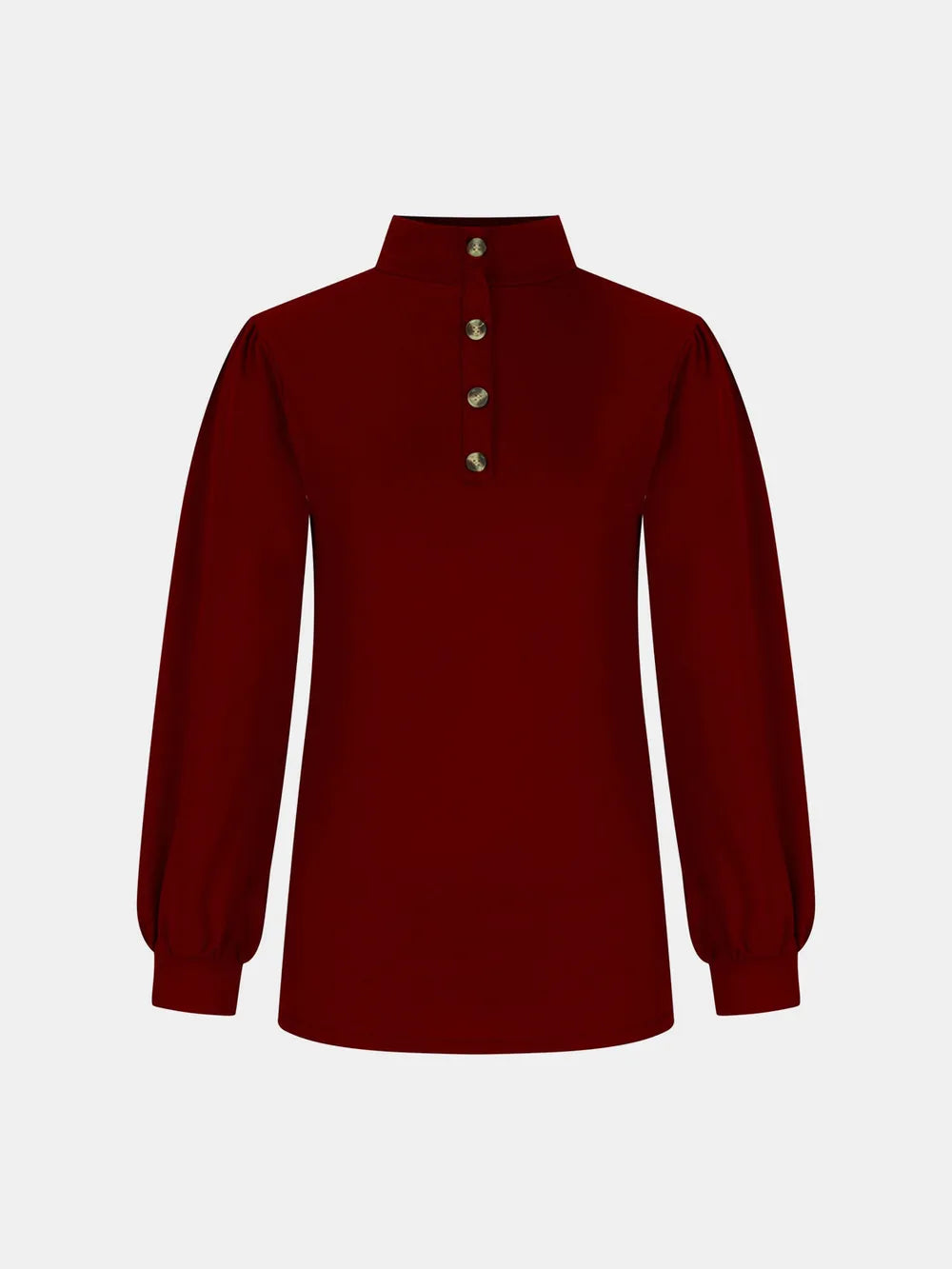 Full Size Mock Neck Long Sleeve T-shirt (11)