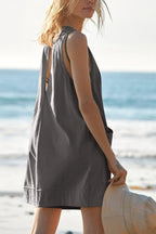 Round Neck Sleeveless Romper Pockets (8)