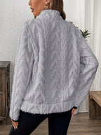Full Size Fleece Half Zip Sweatshirt Plus (8)
