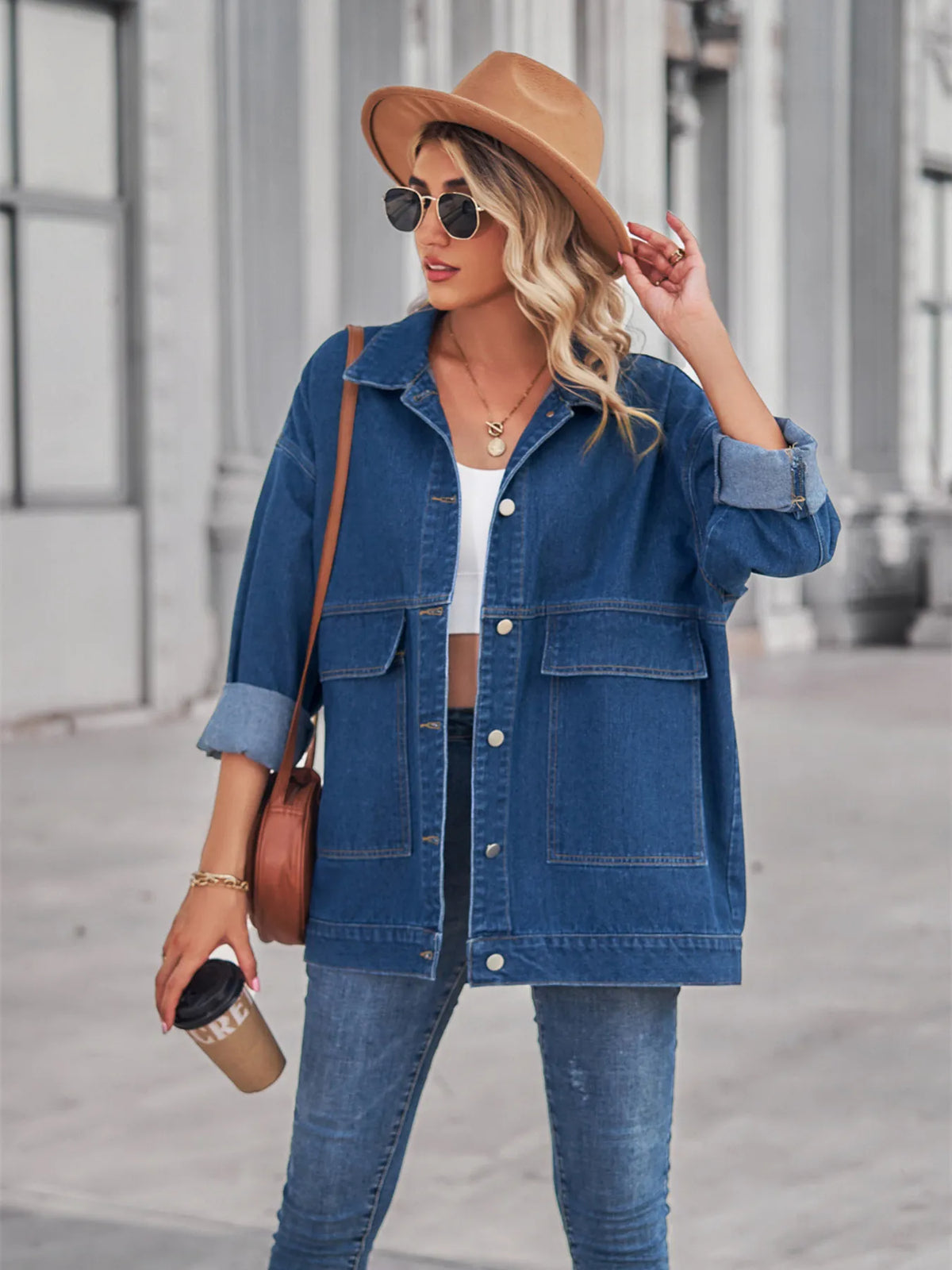 Button Up Long Sleeve Denim Jacket (26)