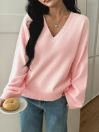 V-neck Loose Fit Sweater (2)