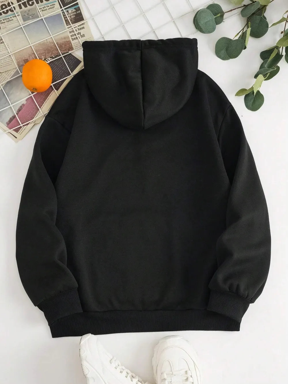 Drawstring Dropped Shoulder Hoodie (8)