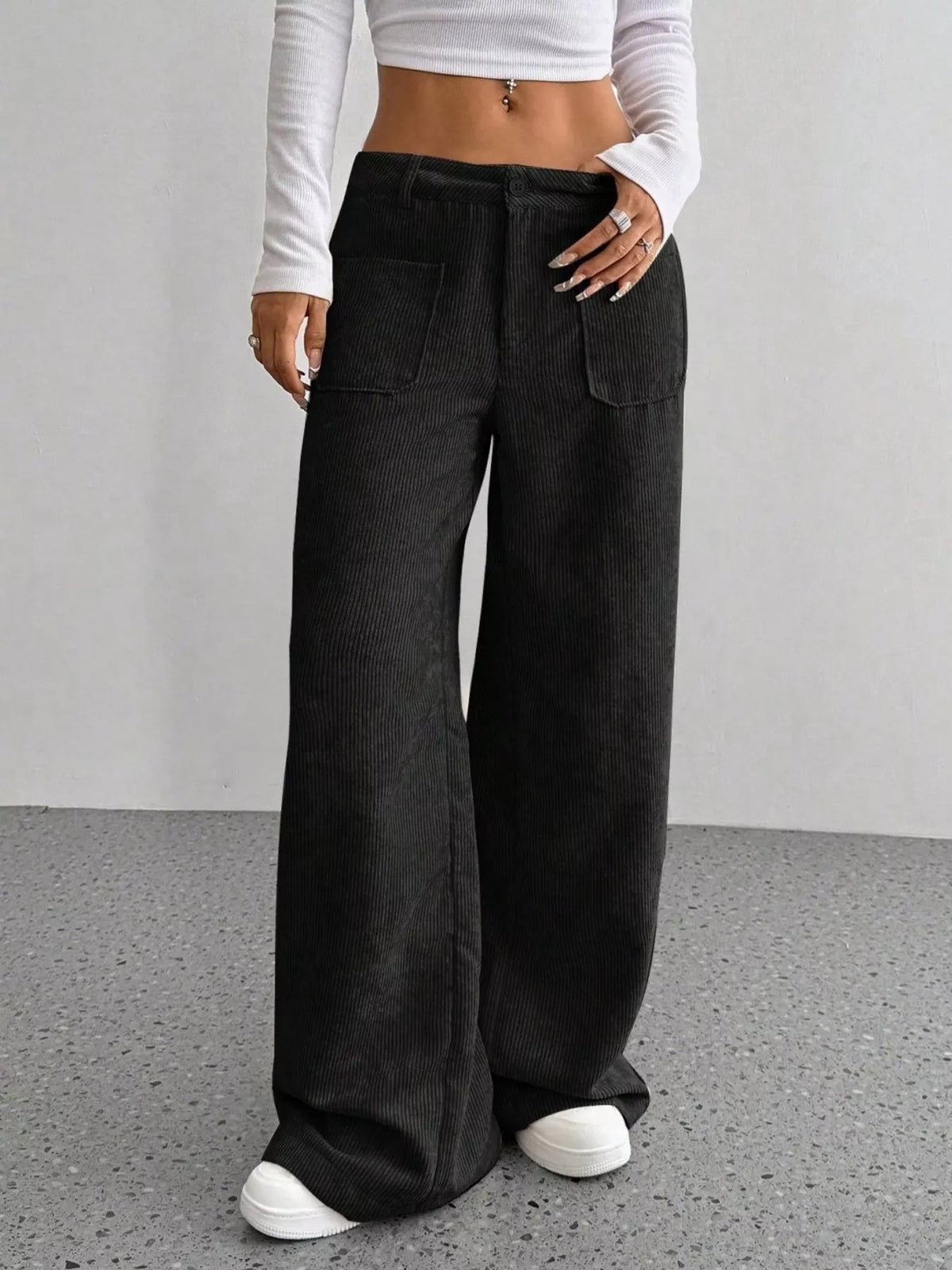 Wide Leg Corduroy Pants (10)
