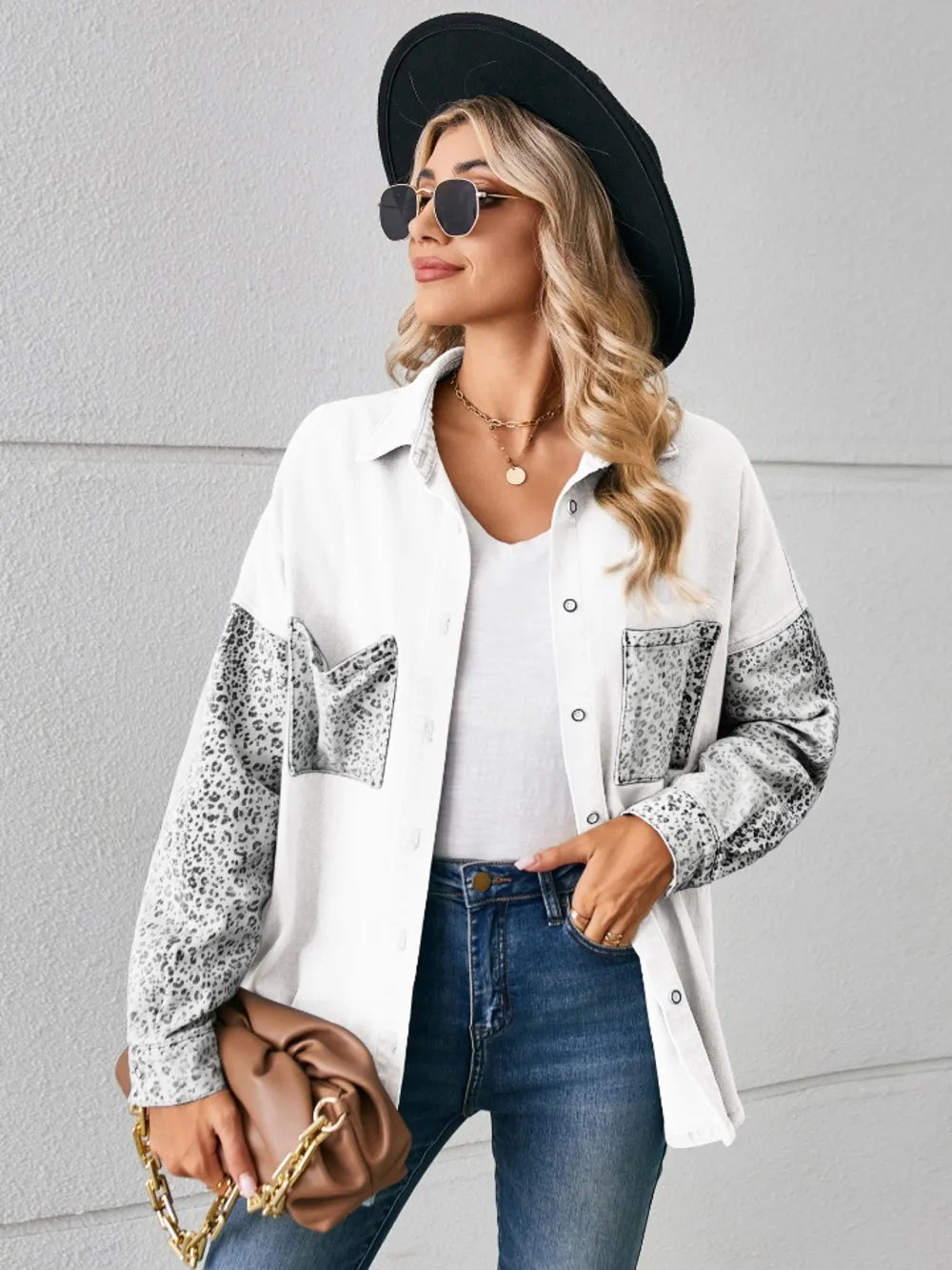 Leopard Button Up Denim Jacket (11)