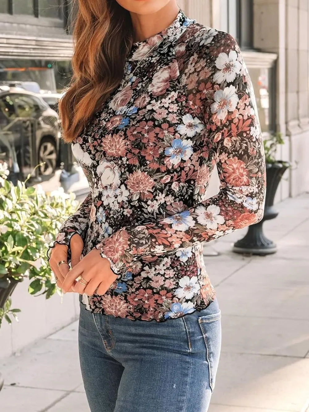 Mock Neck Long Sleeve Top (3)