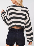 Striped Dropped Shoulder Sweater (10)