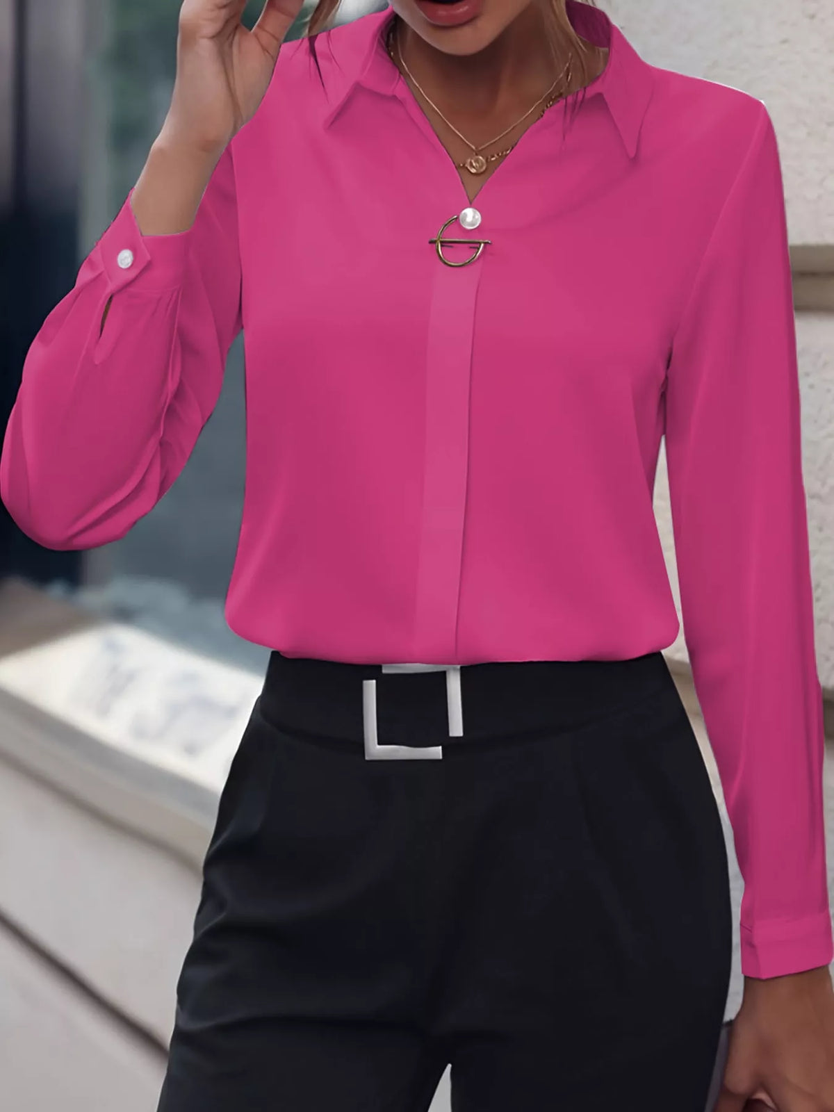 Long Sleeve Satin Blouse (22)
