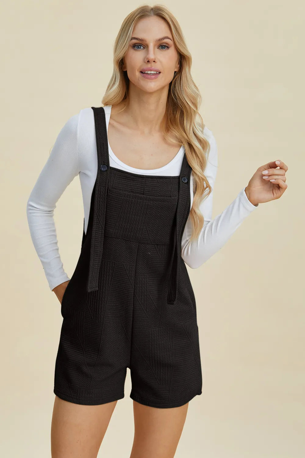 Full Size Texture Sleeveless Romper (16)