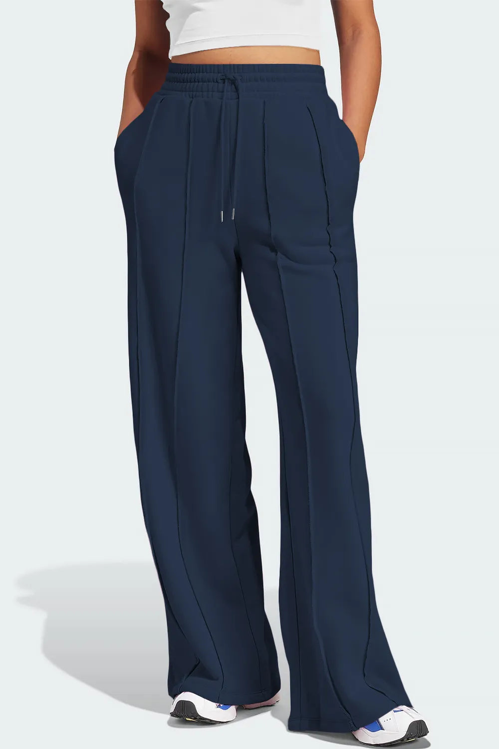 Drawstring Wide Leg Active Pants (7)