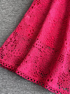Lace Sleeveless A-line Dress (8)