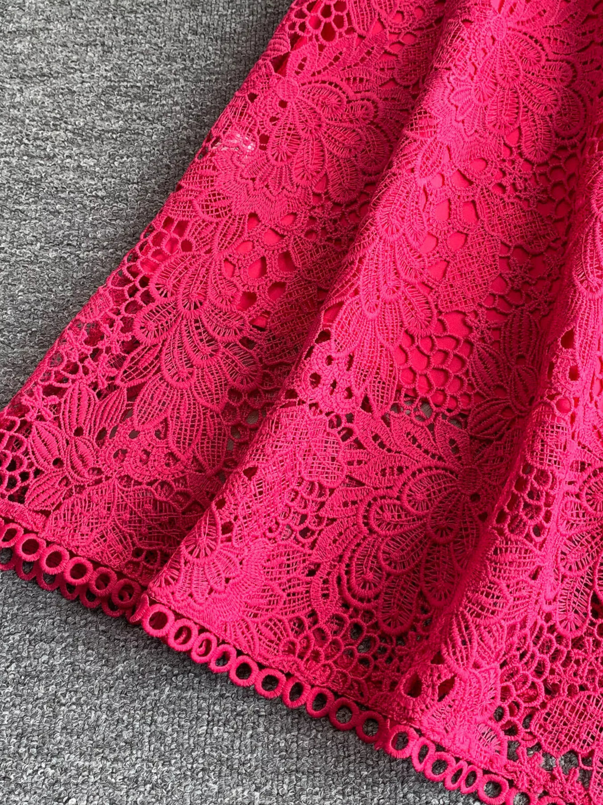 Lace Sleeveless A-line Dress (8)