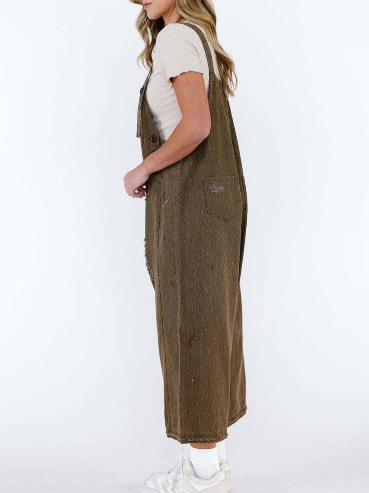Distressed Wide Leg Denim Overalls (14)