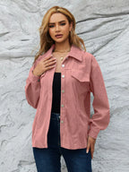 Casual Corduroy Button-down Jacket (20)