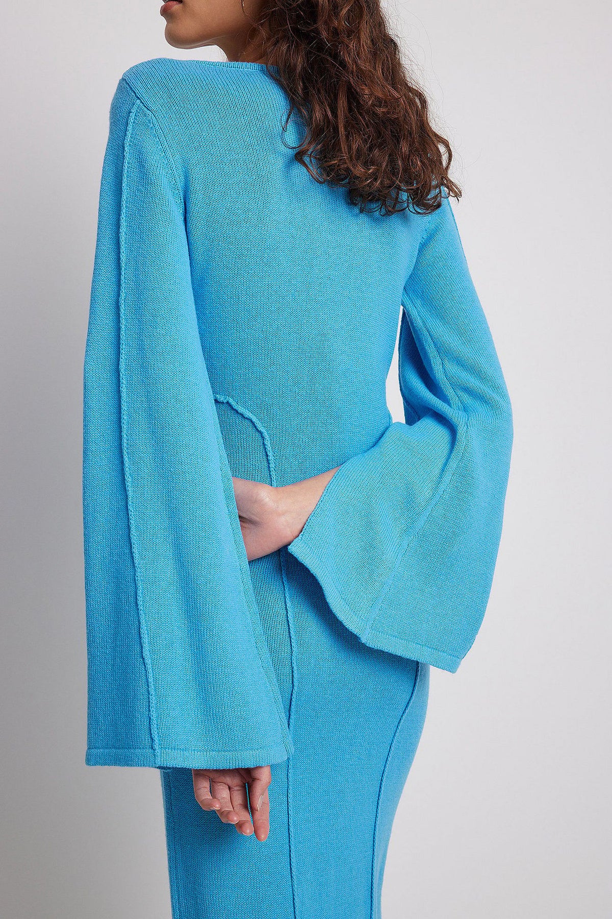 Bell Sleeve Slim Knitted Dress photo 8