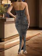 Slit Back Tube Maxi Dress (6)