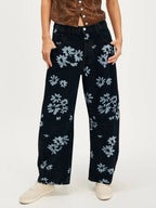 Printed Wide Leg Jeans (2)
