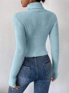 Ribbed Turtleneck Long Sleeve Sweater (18)