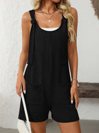 Texture Adjustable Strap Overalls Pockets (34)