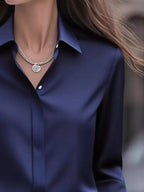 Button Down Collared Neck Long Sleeve Shirt (9)