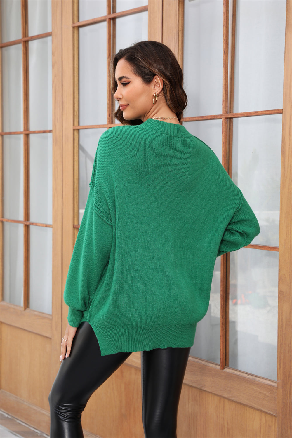 Round Neck Long Sleeve Sweater (3)