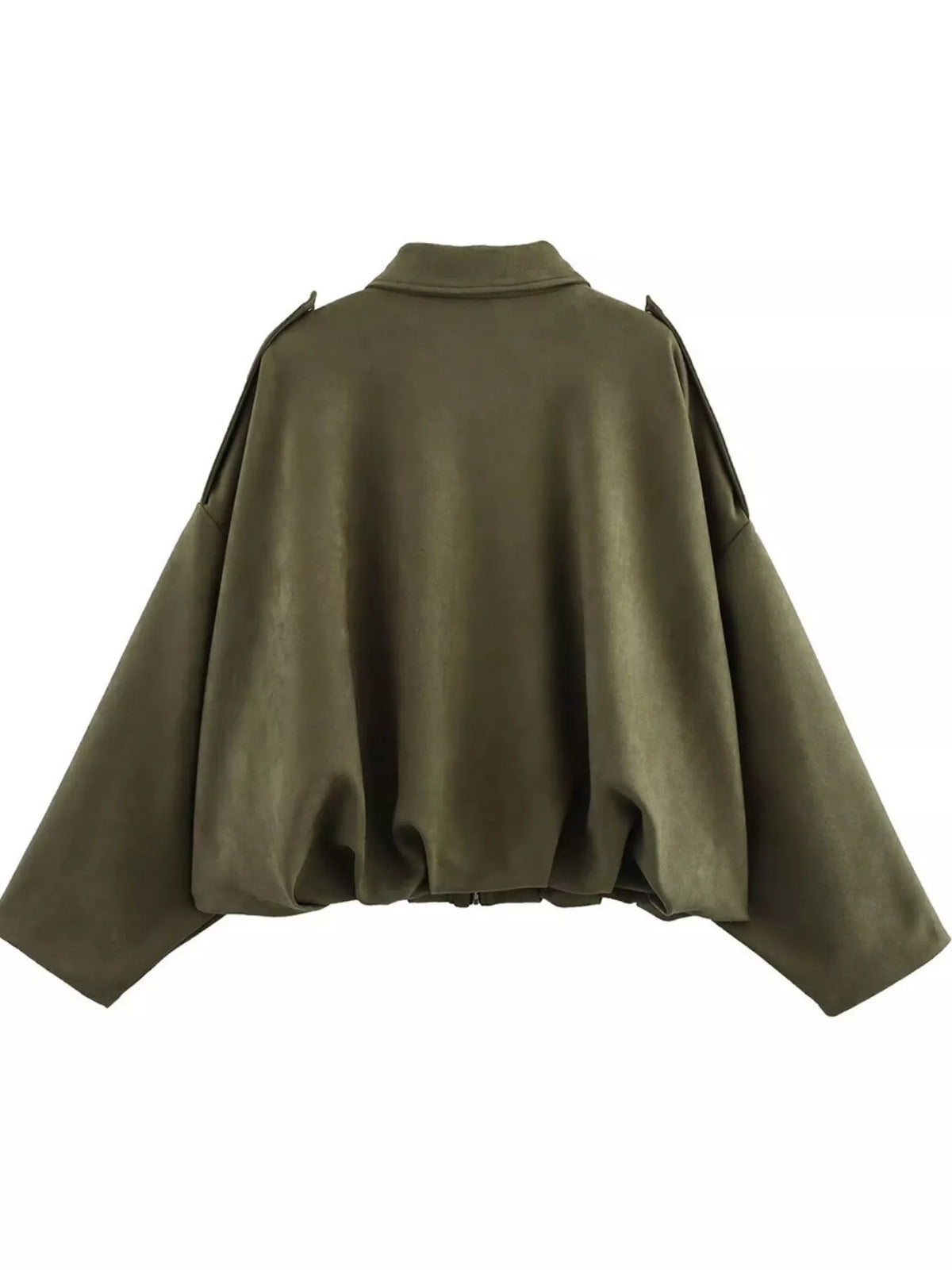 Collared Neck Dropped Shoulder Jacket (13)